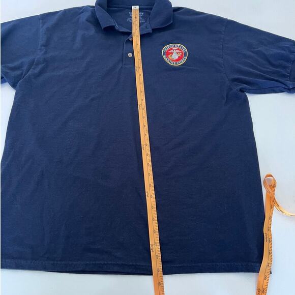 Gildan Dry Blend Navy U.S. Marine Crops Short Sleeve Polo- XL - Picture 6 of 7